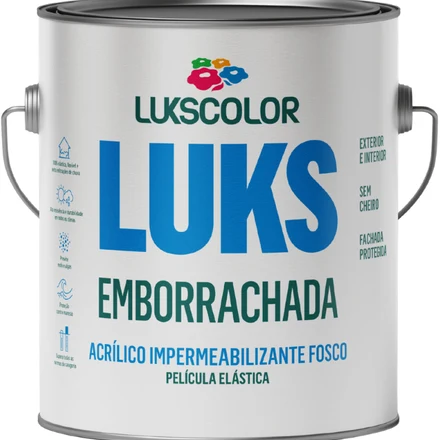 Lata de Luks Emborrachada, acrílico impermeabilizante fosco