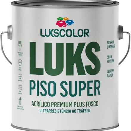 Lata de Luks Piso Super, acrílico premium plus fosco para pisos