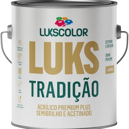 Lata de Luks Tradição, acrílico premium plus semibrilho acetinado